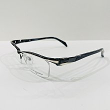 《名家眼鏡》Masaki Matsushima 嚴選日本製純鈦半框亮黑配銀色鏡框黑色塑膠鏡腳MF-1265 col.3