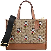 【茱麗葉精品】全新商品 COACH 專櫃商品 CM198 DISNEY聯名 米奇緹花兩用托特包.咖邊 現貨