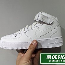 南🔥2023 3月 NIKE AIR FORCE 1 MID 中筒 魔鬼氈 休閒 女款 全白 DD9625-100