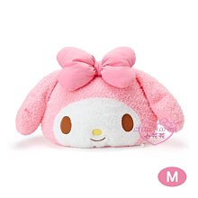 ♥小花花日本精品♥My Melody 美樂蒂 臉頭造型 大臉 絨毛 粉色 抱枕 靠枕 造型枕 靠墊 M 12349500