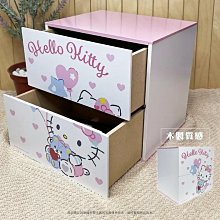 ♥小花花日本精品♥ Hellokitty 酷洛米 雙抽收納盒 桌上型收納抽屜櫃 ~ 3