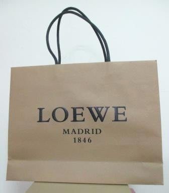 ~LOEWE 横式 粗繩 紙袋/提袋 31x26x8cm~