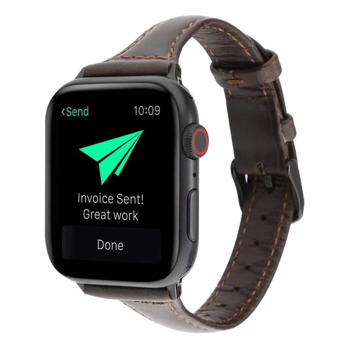 現貨手錶配件錶帶適用于蘋果手錶applewatchSE錶帶細iwatch76543代小蠻腰錶帶黑扣