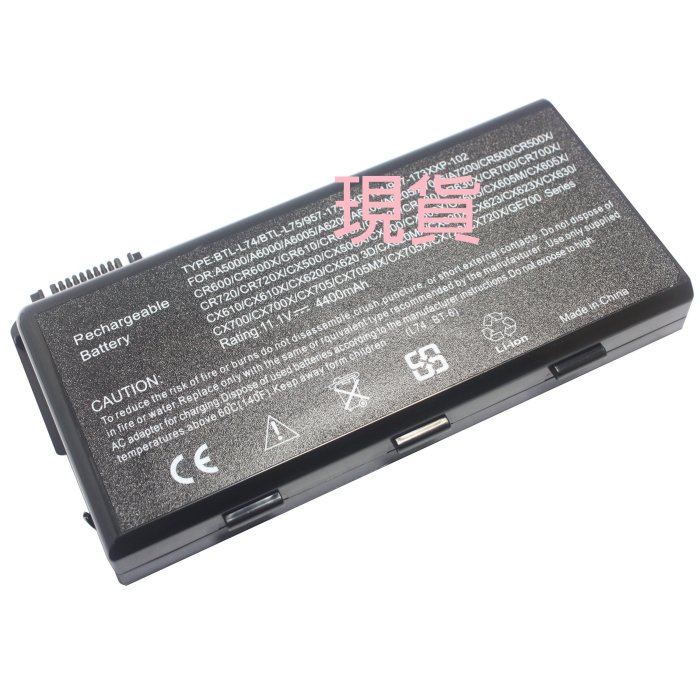 全新 MSI 微星 BTY-L74 CR500 CR500X CR600 CR600X 電池