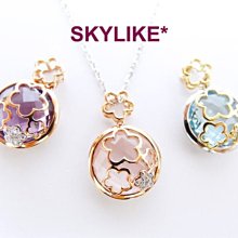 *SKYLIKE*網販獨賣墜585/14K黃白K金藍色拓帕石、玫瑰K金紫晶、玫瑰K金粉晶天然鑽石墬子~*y