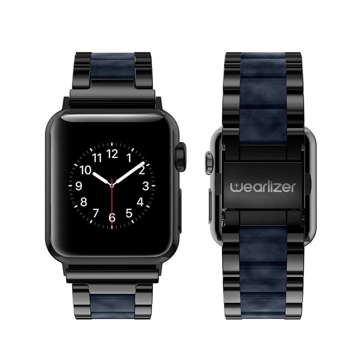 美國【Wearlizer】Apple Watch 1-7代/SE金屬細膩工法不銹鋼錶帶40/41/42/44/45mm