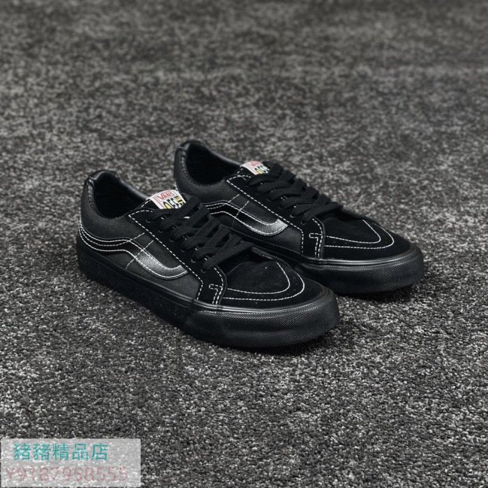 正品 vans sk8-low 全黑 黑色 麂皮 帆布 低筒 休閒鞋 滑板鞋 男鞋 女鞋