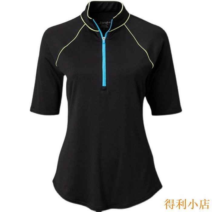 得利小店服裝高爾夫女中短袖t恤半高領golf球衣大碼速干運動冰絲網球服