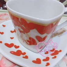 ♥小花花日本精品♥三麗鷗 Hello Kitty 心型馬克杯盤組~8