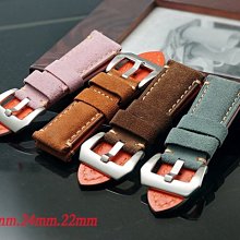 【時間探索】 Panerai 沛納海 代用 進口高級短款錶帶麂皮版 ( 26mm.24mm.22mm )