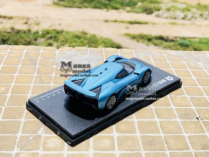 【原廠蔚來 精品】1/43 NIO EP9 新能源合金電動汽車~全新品藍色第一版(尾翼升起版)~特惠價~!!