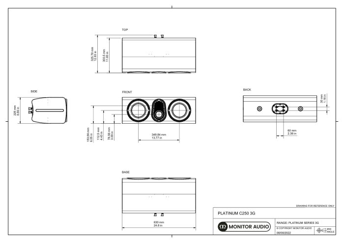 【賽門音響】英國 Monitor Audio Platinum C250 3G 中置喇叭〈公司貨〉