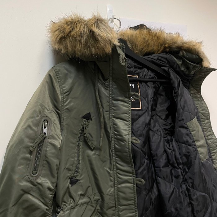 跩狗嚴選 極度乾燥 Superdry 女款 SDL 派克 外套 長版 N3B Parka 風衣 外套 軍綠 防寒 軍裝