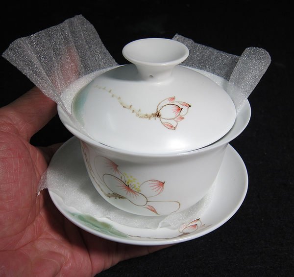 陶器德化白瓷器蓋杯茶海茶杯藝虹手繪荷花茶具組禮盒C中國工藝品【心生活美學】