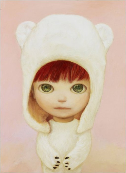 山本麻友香MAYUKA YAMAMOTO Little White Bear Boy 藝術版畫中村萌小泉