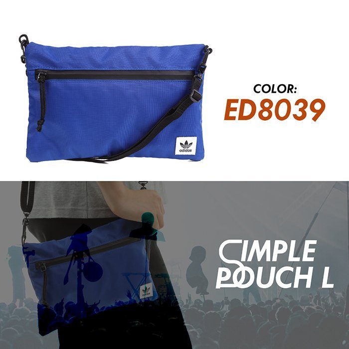 南  現 Adidas Originals Simple Pouch Large 藍色 側背包 方形包 斜背ED8039