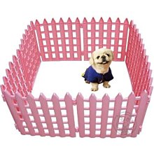 【🐱🐶培菓寵物48H出貨🐰🐹】DYY》寵物塑膠圍欄2種顏色 小型犬專用 圍片 高42X36公分