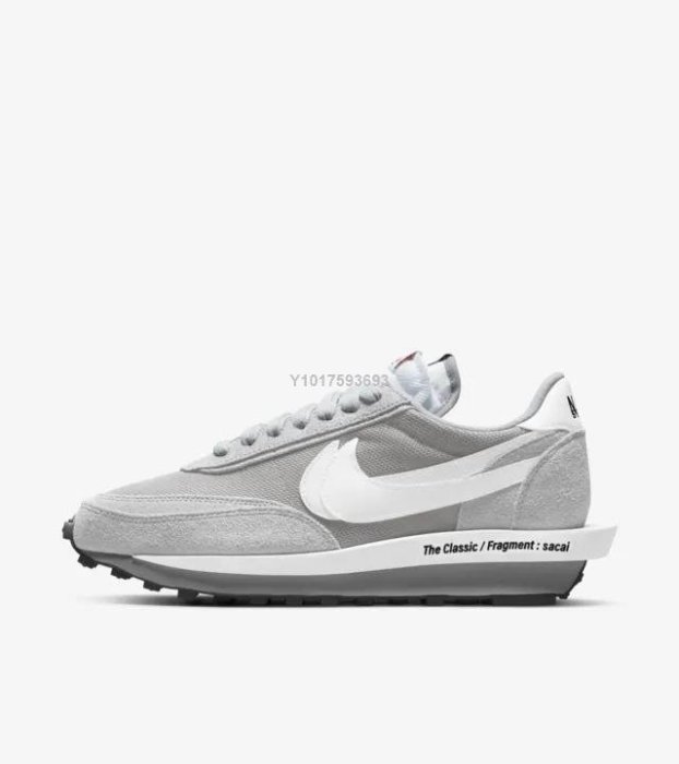 Sacai x Nike LVD Waffle Daybreak 灰白解構時尚運動慢跑鞋DH2684-001