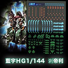 【鋼普拉】藍宇 剎帝利 夜光水貼 鋼彈 HGUC 1/144 #099 NZ-666 KSHATRIYA 薩地利 剎地利