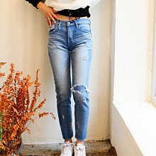 Moussy Vintage 日本製 MV LENWOOD SKINNY 水洗 錐形 牛仔長褲 丹寧 女褲