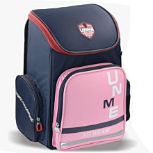 【葳爾登】台灣製造UNME小學生書包,超輕背包後背包新款反光護肩超護脊書包3405粉紅色