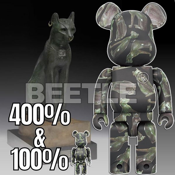 BEETLE BE@RBRICK 埃及貓 大英博物館 THE GAYER ANDERSON CAT 100 400%