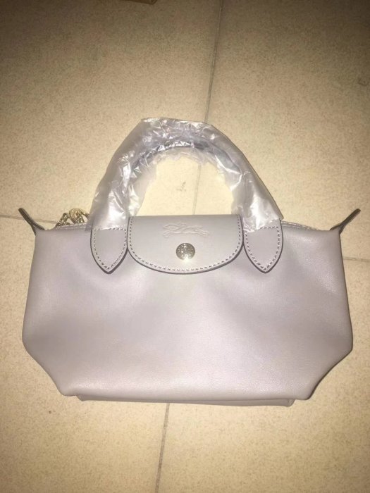 ╭☆包媽子店☆LONGCHAMP mini手提 LE MINI PLIAGE CUIR 羊皮迷你款餃子包