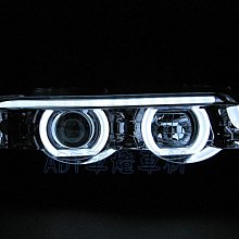 ~~ADT.車材.車材~~BMW E38 95~03 LED U型光柱光圈魚眼黑底大燈一組