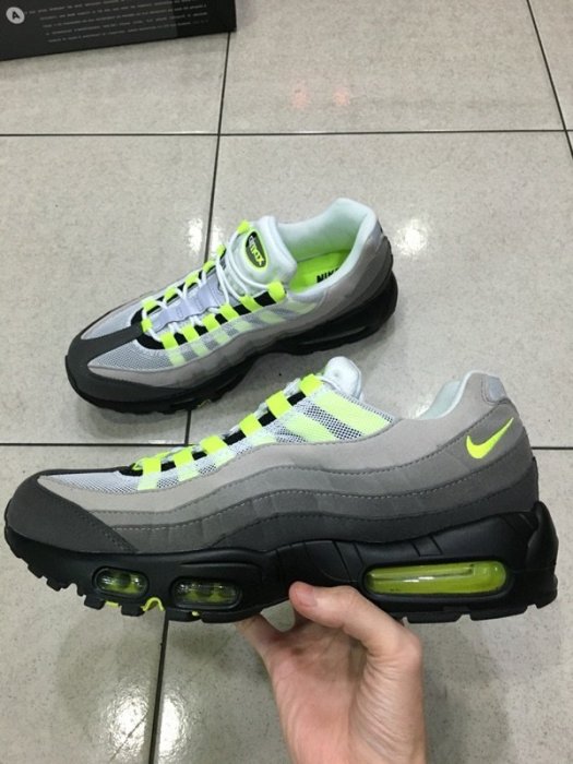 Nike Air Max 95 OG NEON  灰 銀光綠 3M 男 554970-071 休閒 潮流 慢跑鞋