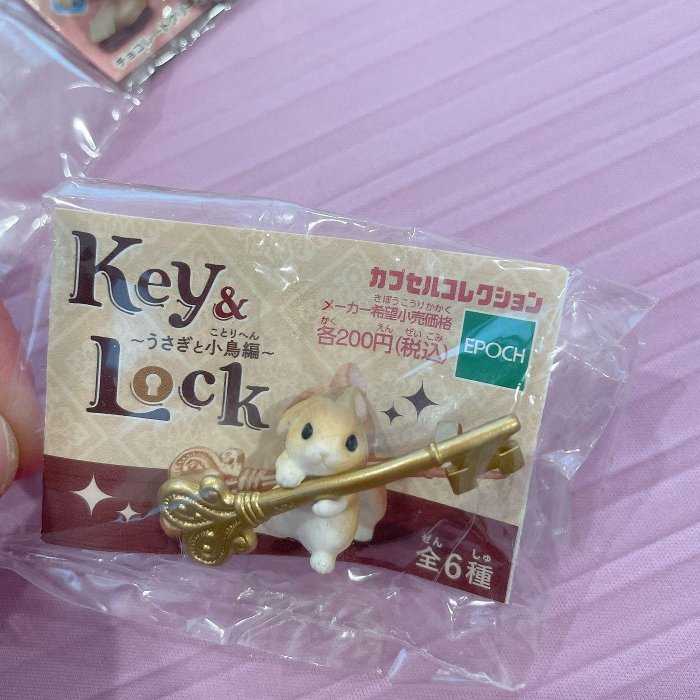 全新可愛兔子湯匙兔 兔兔銀湯匙 key lock鑰匙兔 吊飾鑰匙圈 扭蛋轉蛋食玩