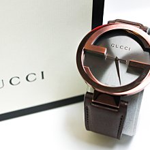 【高雄青蘋果3C】GUCCI Interlocking時尚元素腕錶 咖啡 42mm YA13320 二手精品#79707