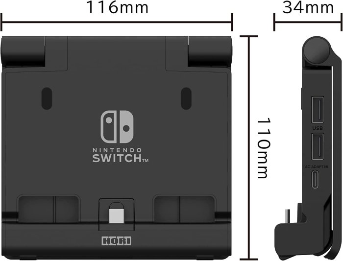 Switch周邊 NS HORI 便攜式USB集線器支架 多角度充電直立架 NSW-820【板橋魔力】