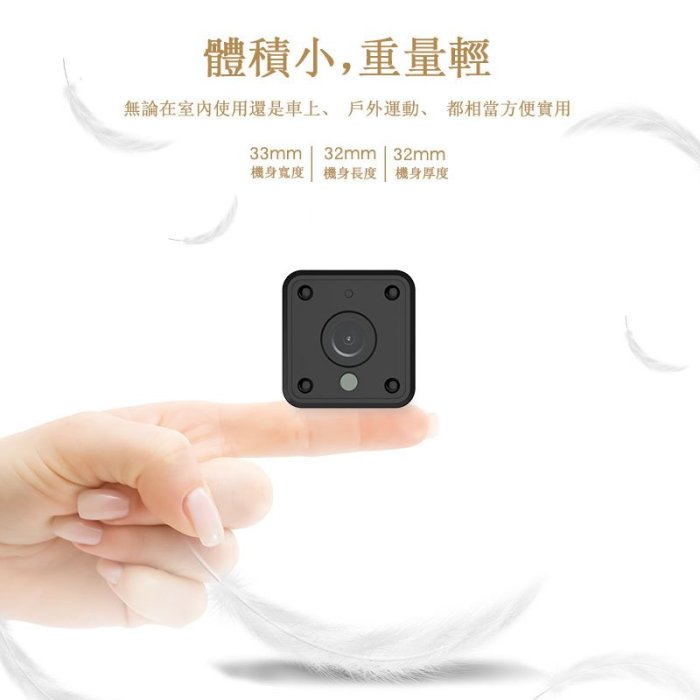 Saqicam 無線監視器 高清 WiFi網路 攝影機 迷你 錄影 紅外夜視 內置電池 移動偵測 手機遠端監控 贈支架