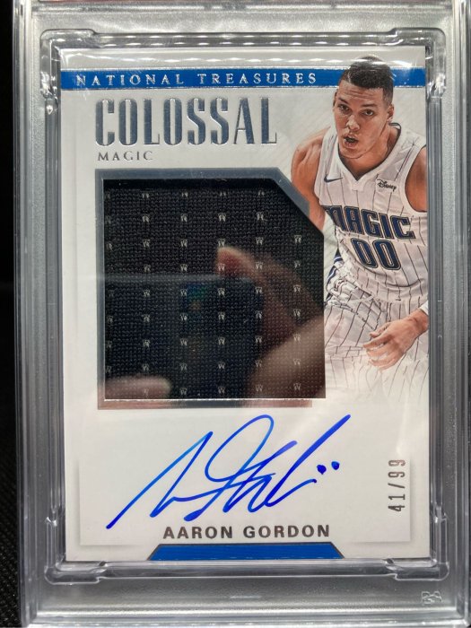 NBA 2017 National Treasure Aaron Gordon Auto /99 PSA 9 限量99張 金塊灌籃王 球衣簽名鑑定卡 卡面簽