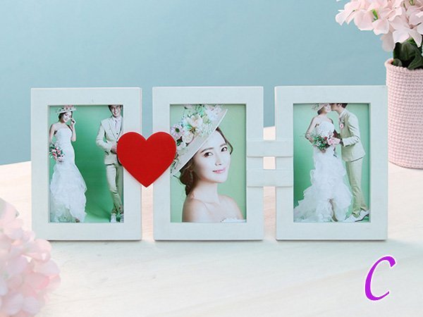LoverQ LOVE婚紗相框系列 2-3框 ＊ 婚禮小物 韓風相框 收禮桌 佈置 情人節 結婚紀念 照片 相本 抽獎