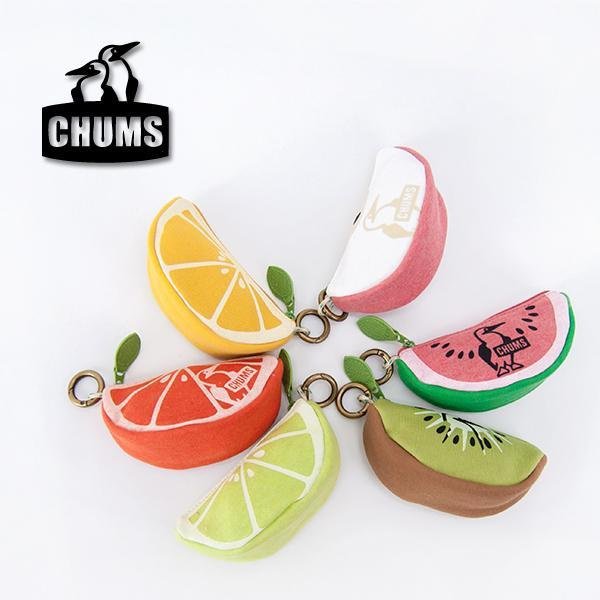 CHUMS Smile Cut Fruits Pouch 男女 零錢包 紅