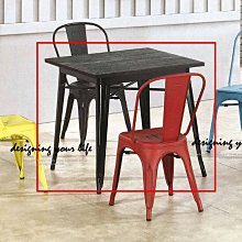 【設計私生活 】工業風2.6尺榆木鐵腳方型餐桌(部份地區免運費)E系列119W