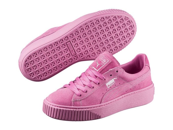 =CodE= PUMA BASKET PLATFORM RESET 珍珠皮革增高厚底鞋(全粉紅) 363313-02 女