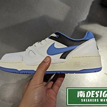 南🔥2023 12月 NIKE FULL FORCE LO 皮革 低筒 復古 奶油底 男款 白藍黑 FB1362-100