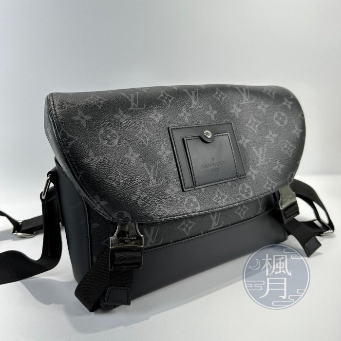 LOUIS VUITTON 路易威登 M40511 黑 原花DEFILE HOMME 郵差包 肩背包 側背包 斜背包 晶片款