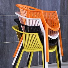 【DH】商品貨號N990-7A稱《彩虹》黃/白黑/橘造型椅(可堆高重壘收納)主要地區免運費