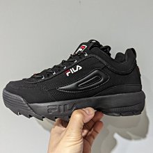 南◇2022 5月 FILA 復古 休閒 老爹鞋 女款 黑 增高 厚底 4-C608-000