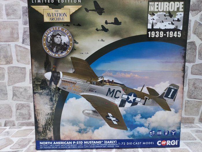 宗鑫 1/72 Corgi AA27706 North America P51 D 野馬戰鬥機 美軍陸航隊塗裝 1944