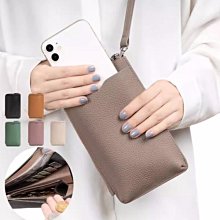 小V特賣館~ 歐單 新款 時尚高質感真皮斜背手機包 單肩小方包 信用卡夾 6色 (T2017)