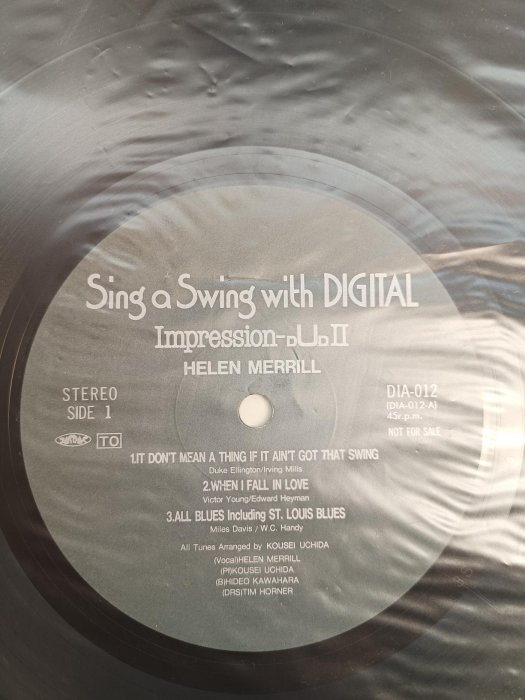 1982日版試聽片 Helen Merrill – Sing A Swing With Digital爵士黑膠唱片