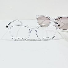 《名家眼鏡》PARIM 派麗蒙時尚前掛款透明膠框+粉水銀偏光前掛片96027 W1 SizeL