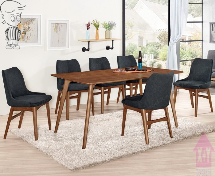 【X+Y時尚精品傢俱】現代餐桌椅系列-克榮德 5.3尺餐桌.不含餐椅.橡膠木實木腳架.摩登家具