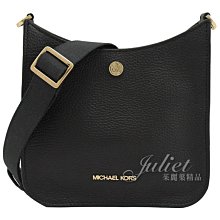 【茱麗葉精品】全新精品 MICHAEL KORS 專櫃商品 BRILEY 金屬LOGO荔紋釦式斜背包.黑 現貨