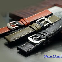【時間探索】 加厚型矽膠底皮抗水型高級錶帶  (  24mm.22mm.20mm.)