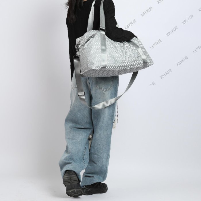 手提旅行包大容量防水折疊旅行袋男女行李收納輕便健身包出差大包托運袋大容量拉桿防水行李袋-kby科貝